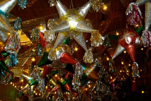 Stars on the ceiling of Mi Tierra Cafe in San Antonio